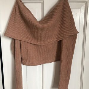 Windsor Cropped Off the Shoulder Sweater